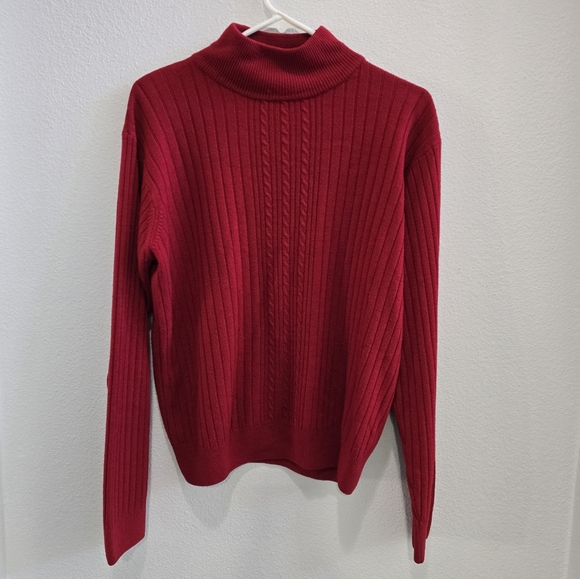 unbranded bright red sweater  size medium - Picture 1 of 2